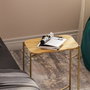 Hanah Home Mesa de Centro Shb-003-A Dorado y Natural
